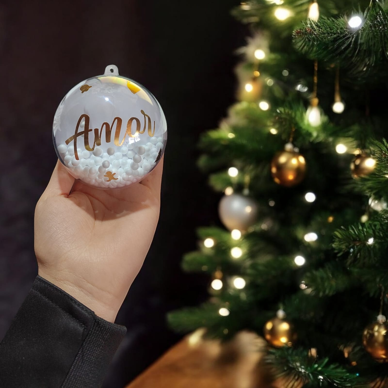 5 Esferas Personalizadas Con Deseos Navidad